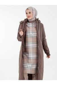 Trend Kapitone Kaban Mont Tam Boy ürün fotoğrafı