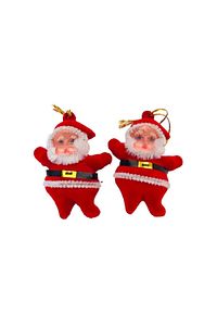 Yılbaşı Ağacı Süsü 6'lı Noel Baba Asma Süs Kırmızı Renk Çam Ağacı Süsü ürün fotoğrafı
