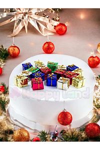 Yılbaşı Ağacı Süsü 12'li Hediye Paketi Çam Ağacı Süsü Noel Ağacı Süsü ürün fotoğrafı