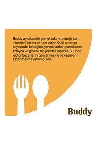 Buddy Mama Tabağı, Bebekler Ve Çocuklar Için 7 Parça Ayıcık Tepsili Tabak Seti ürün fotoğrafı
