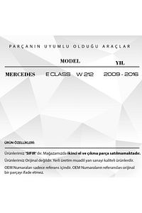 Mercedes E Class W212 Port Bagaj Bağlantı Tavan Çıta Kapağı ürün fotoğrafı