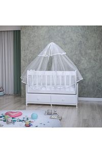 Elegant Yıldız 3 Kapaklı Bebek Odası Takımı - Yatak Ve Uyku Seti Kombinli- Uykuseti Beyaz ürün fotoğrafı