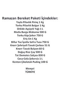 Ramazan Bereket Paketi-ekonomik Yardım Erzak Kolisi ürün fotoğrafı