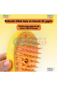 Buharlı Kedi & Köpek Yıkama Fırçası Tarağı ürün fotoğrafı