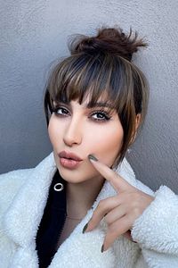 Takma Kahkül   Kahverengi Balyaj 2h6  Uzun Kenarlı ürün fotoğrafı