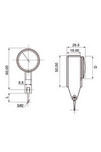 0,8mm Asimeto Yatay Temel Salgı Komparatör Saati As-501088 ürün fotoğrafı