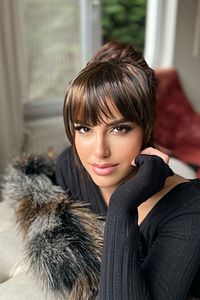 Takma Kahkül   Kahverengi Balyaj 2h6  Uzun Kenarlı ürün fotoğrafı