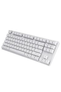 Leaven K550 Usb Rgb Led Kablolu 87 Tuşlu Mekanik Gaming Oyuncu Klavyesi - Beyaz (MAVİ SWİTCH) ürün fotoğrafı