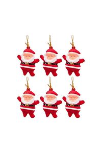 Yılbaşı Çam Ağacı Süsü Noel Baba 6'lı 6,5cm ürün fotoğrafı