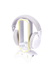 Rm-h66 Guard Rgb Işıklı 2*usb Port Kulaklık Için Stand Kulaklık Standı Beyaz ürün fotoğrafı