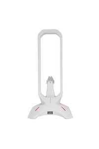 Rm-h66 Guard Rgb Işıklı 2*usb Port Kulaklık Için Stand Kulaklık Standı Beyaz ürün fotoğrafı