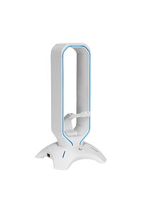 Rm-h66 Guard Rgb Işıklı 2*usb Port Kulaklık Için Stand Kulaklık Standı Beyaz ürün fotoğrafı