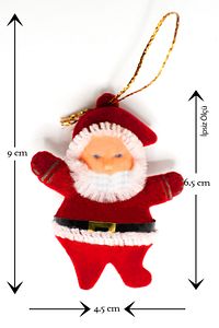 Yılbaşı Çam Ağacı Süsü Noel Baba 6'lı 6,5cm ürün fotoğrafı