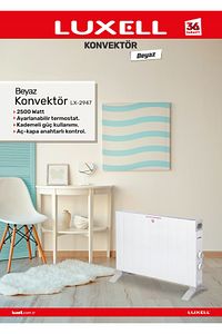 Hc-2947 Beyaz Elektrikli Konvektör Isıtıcı 2500 Watt ( Ayak İle Kullanıma Uygundur ) ürün fotoğrafı