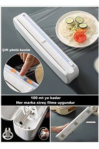 Streç Film Kesme Aparatı Streç Film Kesici Vakum Sabitlemeli Kolay Pratik Streç Film Kesim Kutusu ürün fotoğrafı