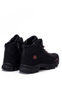 Siyah Unisex Outdoor Bot Ayakkabı Kışlık Dayanıklı Kaymaz Taban Bağcıklı 4054u ürün fotoğrafı