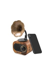 Mn-s19 Ahşap Usb+aux+tf Kart+bluetooth Klasik Retro Gramofon Müzik Kutusu ürün fotoğrafı