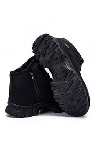 Siyah Unisex Outdoor Bot Ayakkabı Kışlık Dayanıklı Kaymaz Taban Bağcıklı 4054u ürün fotoğrafı