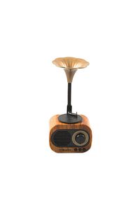 Mn-s19 Ahşap Usb+aux+tf Kart+bluetooth Klasik Retro Gramofon Müzik Kutusu ürün fotoğrafı