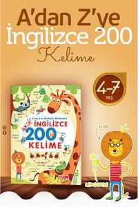 A'dan Z'ye Eğlenceli Resimlerle Ingilizce Ilk 200 Kelime ürün fotoğrafı