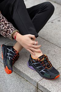 Unisex Outdoor Reflektörlü Su Itici Spor Ayakkabı Ss001-0355 Siyah-lila ürün fotoğrafı