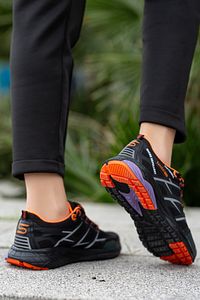 Unisex Outdoor Reflektörlü Su Itici Spor Ayakkabı Ss001-0355 Siyah-lila ürün fotoğrafı