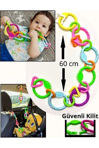 Zincir 17 Parça Oyun Halkası 60 Cm Eğlenceli Çıngırak Oyun Halkası ürün fotoğrafı