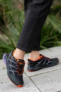 Unisex Outdoor Reflektörlü Su Itici Spor Ayakkabı Ss001-0355 Siyah-lila ürün fotoğrafı