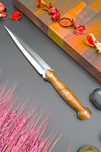 Outdoor Çerkes Kaması Piknik Çakısı Kamp Bıçağı Çift Ağız El Yapımı Kılıf Hediyeli (CEVİZ AĞACI SAP) ürün fotoğrafı