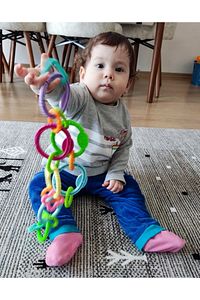 Zincir 17 Parça Oyun Halkası 60 Cm Eğlenceli Çıngırak Oyun Halkası ürün fotoğrafı