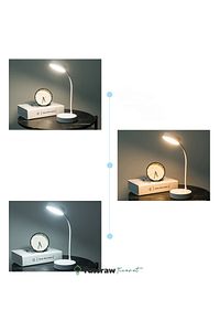 Şarjlı Dokunmatik 20 Led Çalışma Okuma Işığı Flexible Masa Lambası Beyaz ürün fotoğrafı
