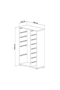 Kahverengi Rine 14 Sepetli Çok Amaçlı Oyuncak Dolabı Tropik Ceviz 2D4K8U 109 cm 30 cm Suntalam 70 c ürün fotoğrafı