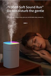 H2O Humidifier 400 Ml Ulrasonik Hava Nemlendirici Buhar Makinesi Ve Aroma Difüzörü ürün fotoğrafı