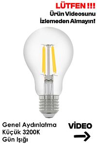 Rustik A60 Led Filament Ampul E27 Gün Işığı Aydınlatma Ampülü Led Ampül ürün fotoğrafı