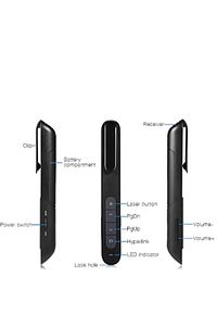 Nwn927 Ses Açma/Kapama Özellikli 1. Sınıf Lazerli Sunum Kumandası Klipsli Wireless Presenter ürün fotoğrafı