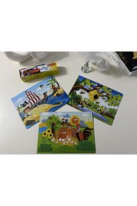 ŞEKİLLİ BOYAMA KİTABI VE PUZZLE SET+ OYUN HAMURU +12'Lİ BOYAMA KALEMİ ürün fotoğrafı