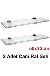 Cam Raf Ikili Set Banyo Duvar Ahşap Montajlı Etejer Rafı Rodajlı Cam Rafı Montaj Aparatlı Etajer ürün fotoğrafı