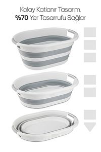 Vera Bath Katlanır Çamaşır Sepeti 38 Lt Çamaşır Selesi Fma07860 ürün fotoğrafı