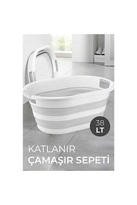 Vera Bath Katlanır Çamaşır Sepeti 38 Lt Çamaşır Selesi Fma07860 ürün fotoğrafı