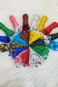 Karışık Renk Pullu Halay Mendili, Gelin Damat Düğün Nedime Kına Söz Nişan Sünnet Mendil 10 Adet ürün fotoğrafı
