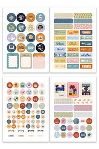Sticker Book 828 Adet Renkli Etiket Defteri 6107SERI ürün fotoğrafı