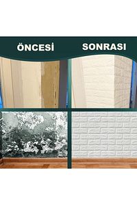 70x54 Cm Kendinden Yapışkanlı Esnek Köpük Duvar Kağıdı Paneli 3d Boyutlu Tuğla Desen ürün fotoğrafı