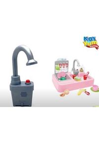 Modern Çeşmeli Lavabo Seti Pilli Mutfak Oyuncak Seti Modern_01 ürün fotoğrafı