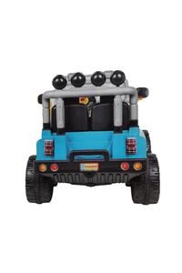 Uzaktan Kumandalı Çift Kişilik Akülü Araba Mega Jeep 12 Volt 12 Amper Mavi ürün fotoğrafı