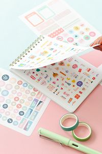 Sticker Book 828 Adet Renkli Etiket Defteri 6107SERI ürün fotoğrafı