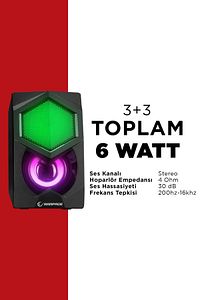 Rms-n29 2.0 6w Usb Gaming Speaker Hoparlör Oyuncu Speaker Pc-ps4-notebook-nintendo-x-box ürün fotoğrafı