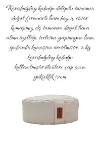 Yoga Ve Meditasyon Minderi | Zafu Karabuğday Kabuklu Dolgu - Rahat Ve Destekleyici Minder Doğal ürün fotoğrafı