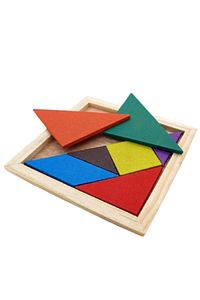 Ahşap Tangram Zeka Gelişim Eğitici Oyuncak Mini Boy 7x7 Cm ürün fotoğrafı