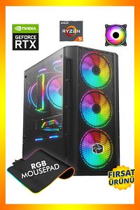 Prime X5 Ryzen 5 5500 16GB 3200MHz Ram 512GB NVMe M.2 SSD RTX3050 8GB GDDR6 Oyuncu Bilgisayarı ürün fotoğrafı