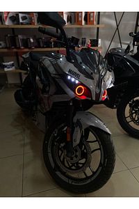 Pulsar Rs200 Motosiklet Uyumlu - Far Üstü Kırmızı Neon Angel ürün fotoğrafı